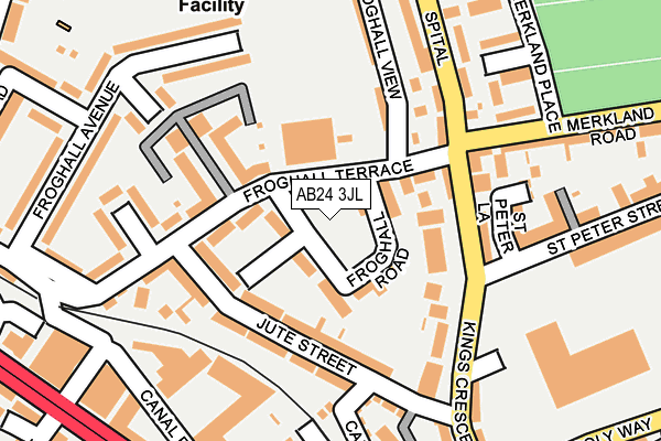 AB24 3JL map - OS OpenMap – Local (Ordnance Survey)