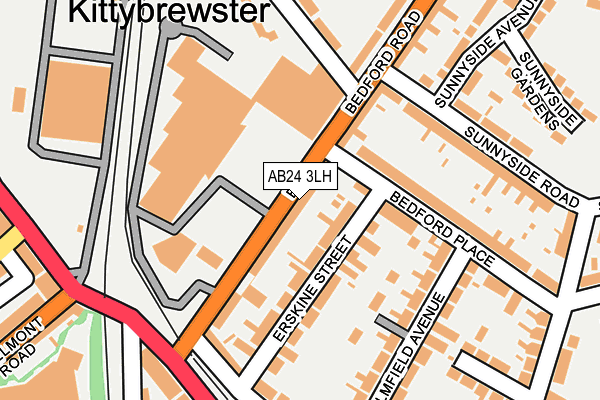 AB24 3LH map - OS OpenMap – Local (Ordnance Survey)