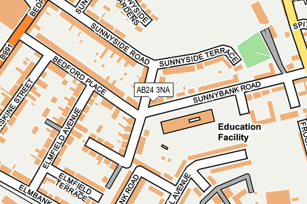 AB24 3NA map - OS OpenMap – Local (Ordnance Survey)
