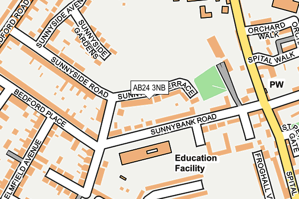AB24 3NB map - OS OpenMap – Local (Ordnance Survey)