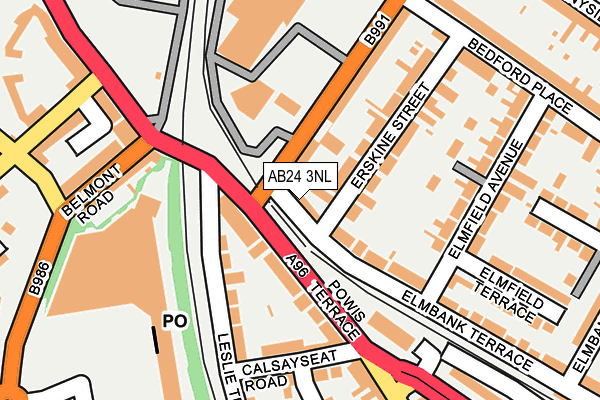 AB24 3NL map - OS OpenMap – Local (Ordnance Survey)
