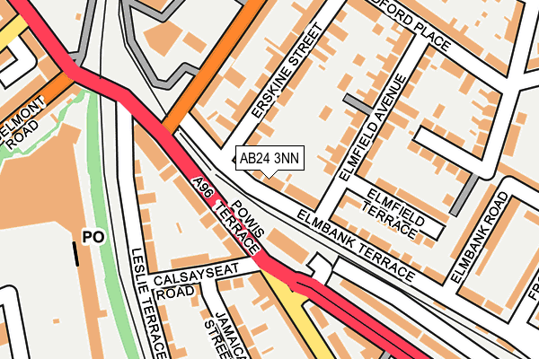 AB24 3NN map - OS OpenMap – Local (Ordnance Survey)