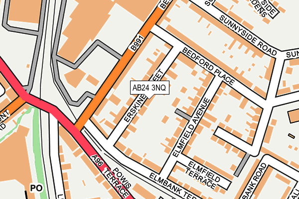 AB24 3NQ map - OS OpenMap – Local (Ordnance Survey)