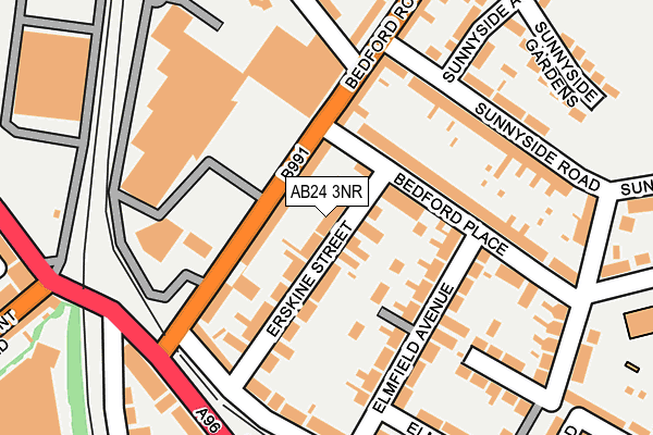 AB24 3NR map - OS OpenMap – Local (Ordnance Survey)