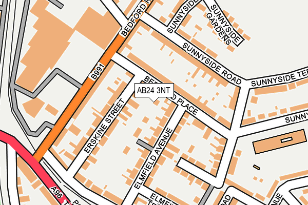 AB24 3NT map - OS OpenMap – Local (Ordnance Survey)