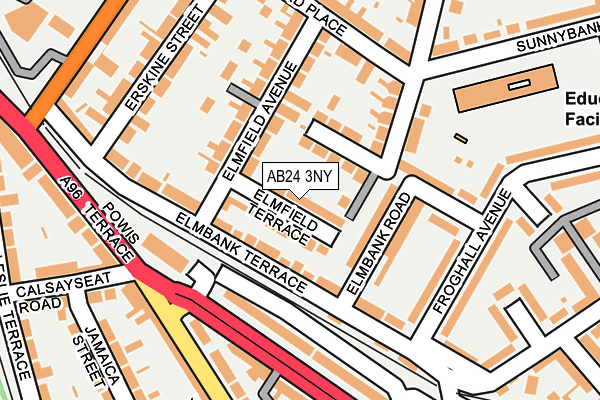 AB24 3NY map - OS OpenMap – Local (Ordnance Survey)