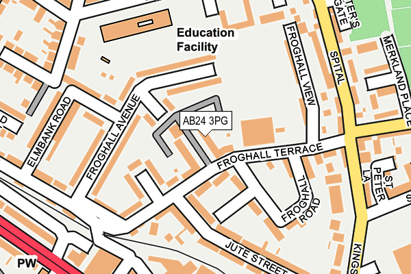 AB24 3PG map - OS OpenMap – Local (Ordnance Survey)