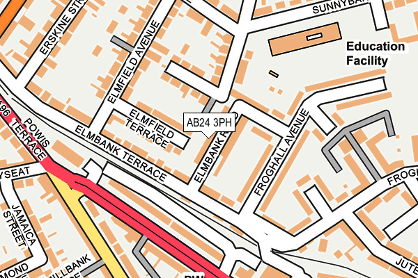 AB24 3PH map - OS OpenMap – Local (Ordnance Survey)