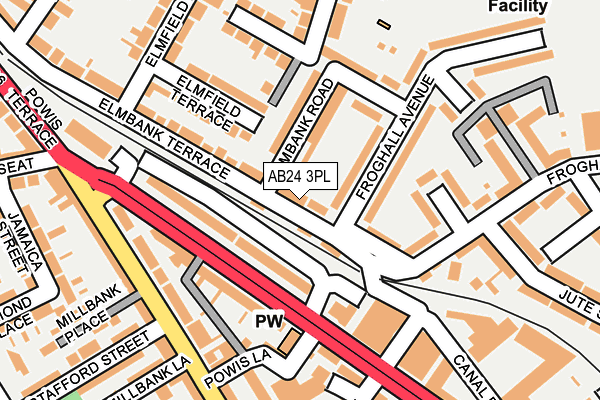 AB24 3PL map - OS OpenMap – Local (Ordnance Survey)