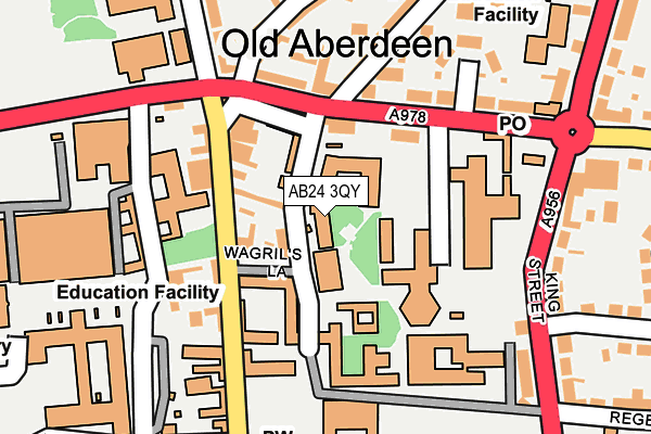 AB24 3QY map - OS OpenMap – Local (Ordnance Survey)