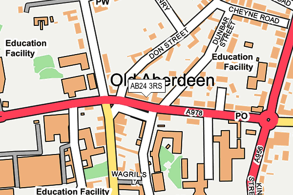AB24 3RS map - OS OpenMap – Local (Ordnance Survey)
