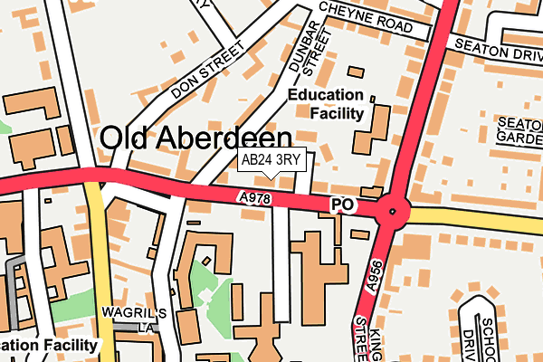 AB24 3RY map - OS OpenMap – Local (Ordnance Survey)