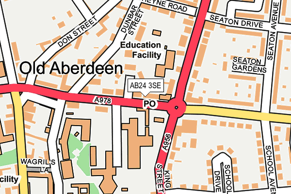 AB24 3SE map - OS OpenMap – Local (Ordnance Survey)