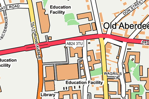 AB24 3TU map - OS OpenMap – Local (Ordnance Survey)