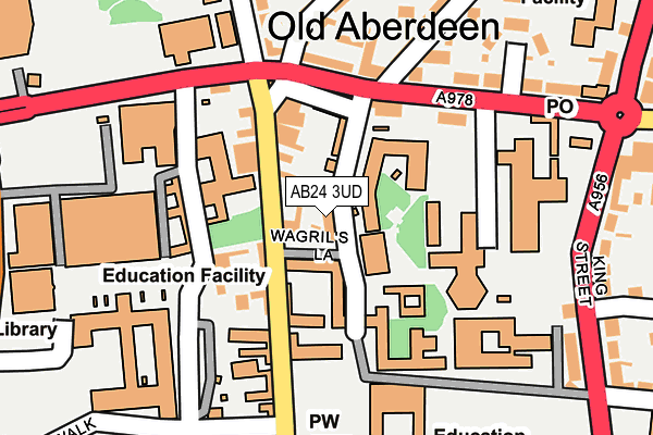 AB24 3UD map - OS OpenMap – Local (Ordnance Survey)