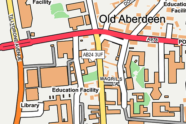 AB24 3UF map - OS OpenMap – Local (Ordnance Survey)