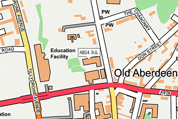 AB24 3UL map - OS OpenMap – Local (Ordnance Survey)