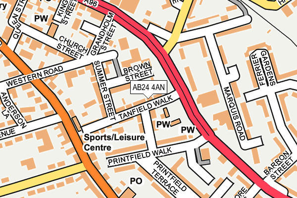 AB24 4AN map - OS OpenMap – Local (Ordnance Survey)