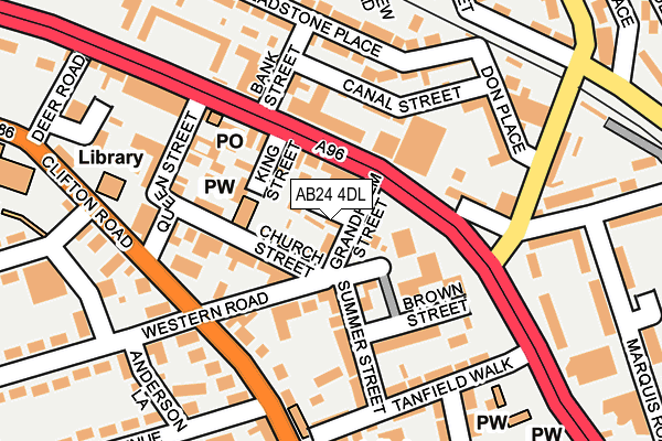 AB24 4DL map - OS OpenMap – Local (Ordnance Survey)