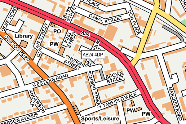 AB24 4DP map - OS OpenMap – Local (Ordnance Survey)