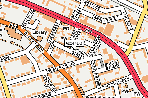 AB24 4DQ map - OS OpenMap – Local (Ordnance Survey)