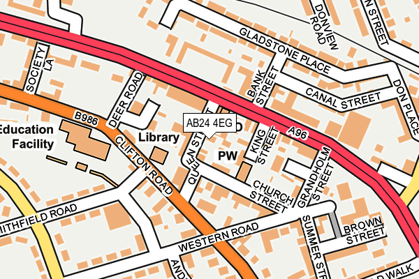 AB24 4EG map - OS OpenMap – Local (Ordnance Survey)