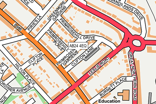 AB24 4EQ map - OS OpenMap – Local (Ordnance Survey)