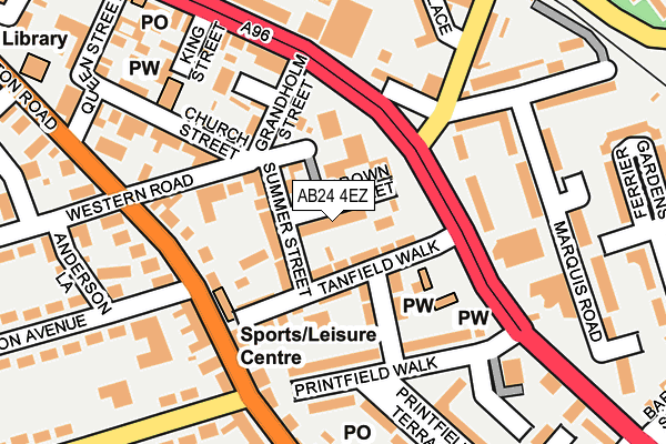 AB24 4EZ map - OS OpenMap – Local (Ordnance Survey)