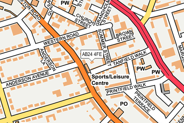 AB24 4FE map - OS OpenMap – Local (Ordnance Survey)