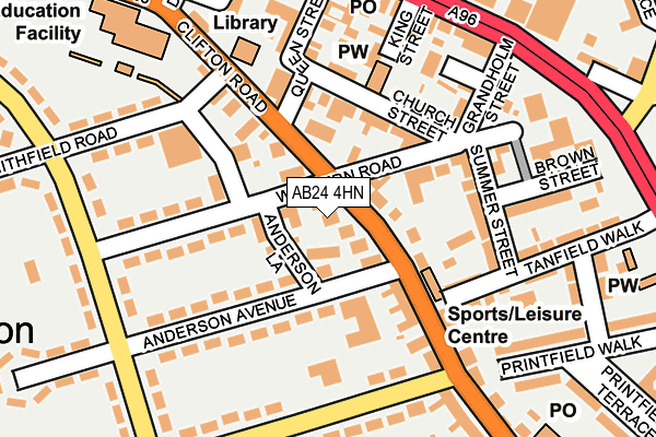 AB24 4HN map - OS OpenMap – Local (Ordnance Survey)