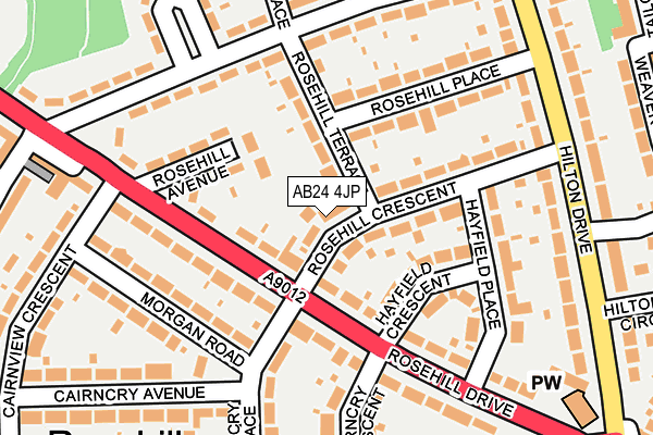 AB24 4JP map - OS OpenMap – Local (Ordnance Survey)