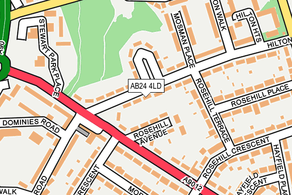 AB24 4LD map - OS OpenMap – Local (Ordnance Survey)