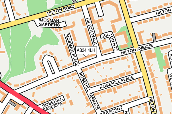 AB24 4LH map - OS OpenMap – Local (Ordnance Survey)