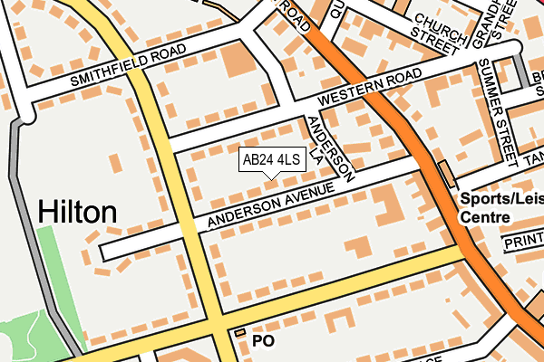 AB24 4LS map - OS OpenMap – Local (Ordnance Survey)