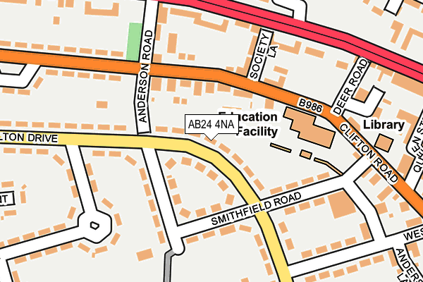 AB24 4NA map - OS OpenMap – Local (Ordnance Survey)