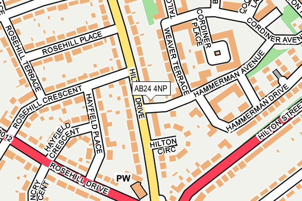 AB24 4NP map - OS OpenMap – Local (Ordnance Survey)