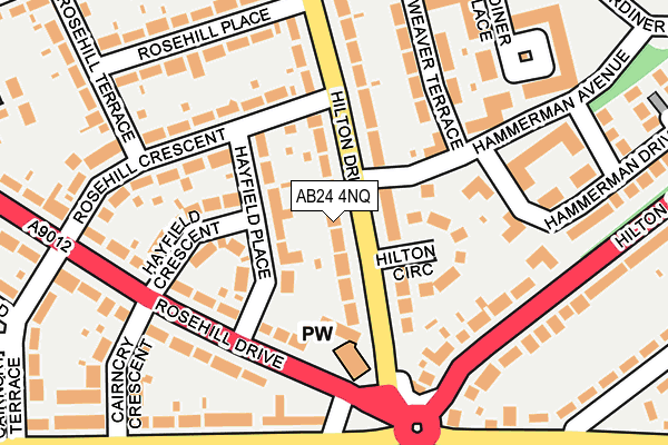 AB24 4NQ map - OS OpenMap – Local (Ordnance Survey)