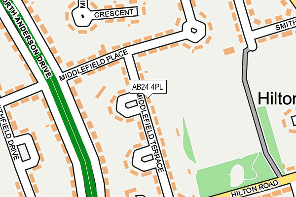 AB24 4PL map - OS OpenMap – Local (Ordnance Survey)