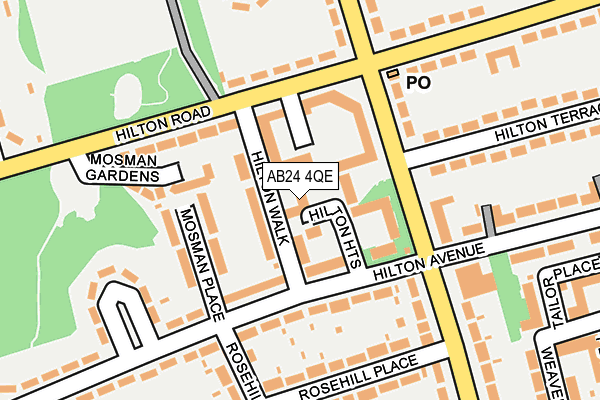 AB24 4QE map - OS OpenMap – Local (Ordnance Survey)