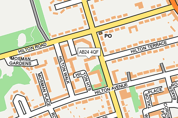 AB24 4QF map - OS OpenMap – Local (Ordnance Survey)