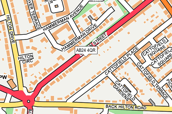 AB24 4QR map - OS OpenMap – Local (Ordnance Survey)