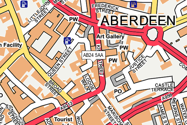 AB24 5AA map - OS OpenMap – Local (Ordnance Survey)