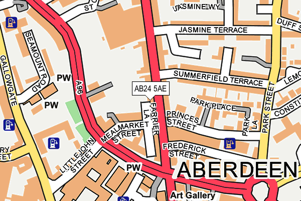 AB24 5AE map - OS OpenMap – Local (Ordnance Survey)