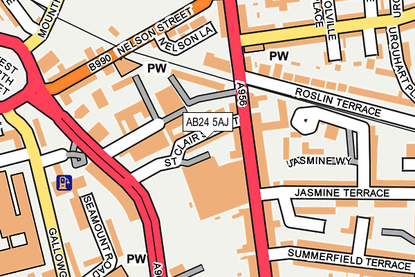 AB24 5AJ map - OS OpenMap – Local (Ordnance Survey)