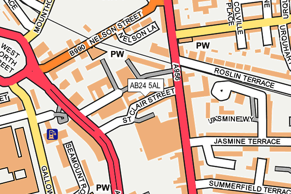 AB24 5AL map - OS OpenMap – Local (Ordnance Survey)