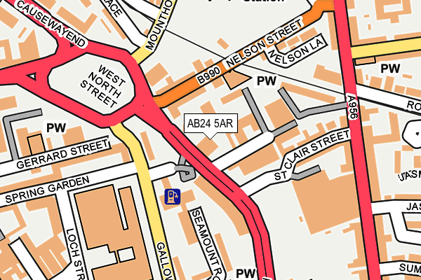 AB24 5AR map - OS OpenMap – Local (Ordnance Survey)