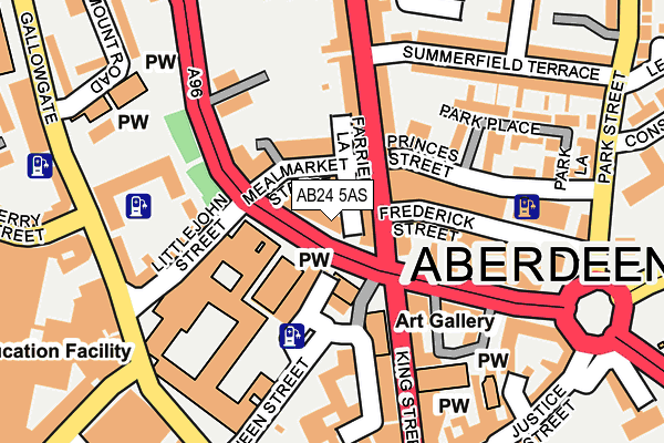 AB24 5AS map - OS OpenMap – Local (Ordnance Survey)