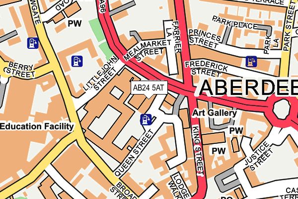 AB24 5AT map - OS OpenMap – Local (Ordnance Survey)