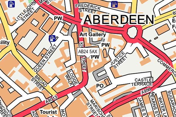 AB24 5AX map - OS OpenMap – Local (Ordnance Survey)
