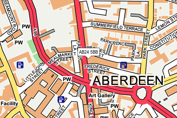 AB24 5BB map - OS OpenMap – Local (Ordnance Survey)